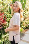 S M XL Sequin Sleeves & Side Slits Fun Top