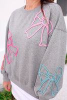 PREORDER - Jess Lea Belle Braided Bow Sweatshirt