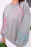 PREORDER - Jess Lea Belle Braided Bow Sweatshirt