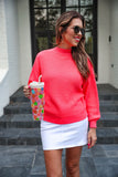 PREORDER - Jess Lea Neon Coral Sweet As Sugar Sweater