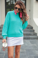 PREORDER - Jess Lea Turquoise Sweet As Sugar Sweater