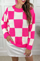 PREORDER - Jess Lea Paisley Checkered Sweater