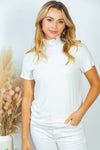 🔥HALF OFF SALE🔥High Smocked Neckline Off White Top