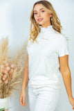 🔥HALF OFF SALE🔥High Smocked Neckline Off White Top