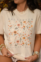 PREORDER - Halloween Trick Or Treat Ghost Florals Graphic Tee