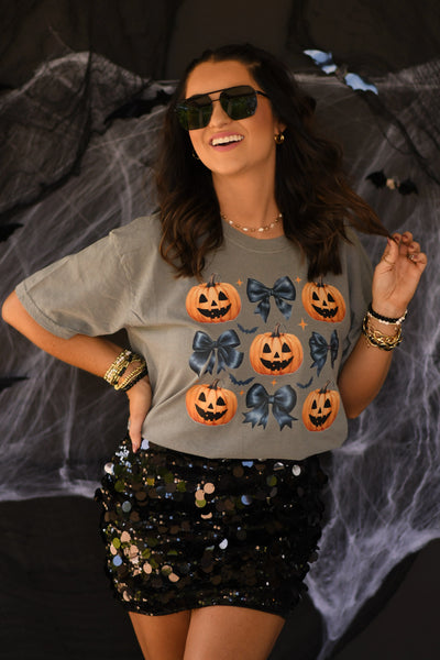 PREORDER - Pumpkin & Bows Graphic Tee in Youth & Adult