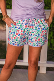 PREORDER - Small & XL Jess Lea Lavender Fields Drawstring Everyday Shorts