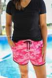 XXL Jess Lea Pink Camo Drawstring Shorts