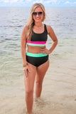 PREORDER - Jess Lea Shades Of Summer Two Piece Swimsuit - Black