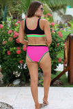 PREORDER - Set For Vacay Two Piece Swimsuit - Black/Neon