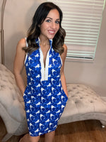 PREORDER - Jess Lea Everyday Zipper Dress, Blue Floral