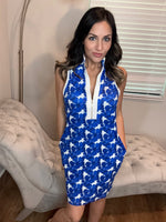 PREORDER - Jess Lea Everyday Zipper Dress, Blue Floral
