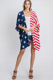 S-3X Stars & Stripe Open Cardigan