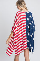 S-3X Stars & Stripe Open Cardigan