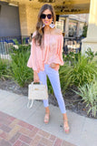 S XL Jess Lea Chasing Fame Blush Satin Off The Shoulder Top