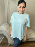 S M L The Ultimate Loose Fit Cotton Light Blue Tee