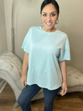 S M L The Ultimate Loose Fit Cotton Light Blue Tee