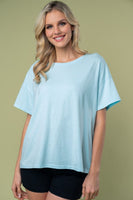 S M L The Ultimate Loose Fit Cotton Light Blue Tee