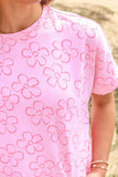 PREORDER - Jess Lea Millie Burn Out Tee - Flowers