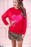 PREORDER - Jess Lea Cross My Heart Chenille Patch Pullover