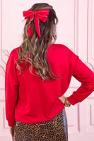 PREORDER - Jess Lea Cross My Heart Chenille Patch Pullover