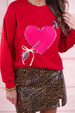 PREORDER - Jess Lea Cross My Heart Chenille Patch Pullover