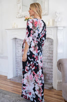 Floral Black Maxi Dress