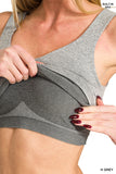 Seamless Tank Top With Bra Built-in In 2 Colors