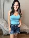Seamless Tank Top With Bra Built-in In 2 Colors
