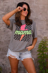 PREORDER - Mama Checkered Lightning Bolt Short Sleeve or Long Sleeve