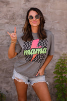 PREORDER - Mama Checkered Lightning Bolt Short Sleeve or Long Sleeve