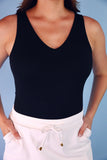 PREORDER - Jess Lea Haven V-Neck Bodysuit - Black