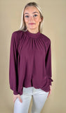 Long Sleeve Knit Deep Purple Top