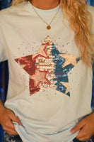 PREORDER - Faux Sequin Star Tee in Youth & Adult