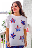 PREORDER - Jess Lea Patriotic Stars Patch Tee