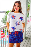 PREORDER - Jess Lea Patriotic Stars Patch Tee