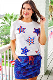 PREORDER - Jess Lea Patriotic Stars Patch Tee