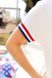 PREORDER - Jess Lea Ezra Textured Zipper Dress - Americana