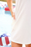 PREORDER - Jess Lea Ezra Textured Zipper Dress - Americana