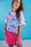 Small Only - Jess Lea Brushstroke Blooms Floral Top
