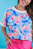 Small Only - Jess Lea Brushstroke Blooms Floral Top