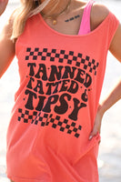 PREORDER - Tanned, Tatted, & Tipsy Tank Or Short Sleeve T