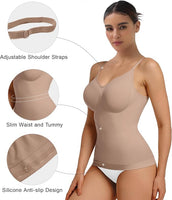 The Daisy Tank Top Get Snatched Body Shape Wear - Black & Nude