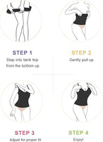 The Daisy Tank Top Get Snatched Body Shape Wear - Black & Nude