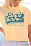 PREORDER - Beer & Sunshine Crop Or Short Sleeve T