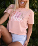 PREORDER - Faux Glitter Sunshine Crop Or Short Sleeve T