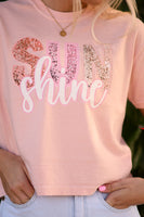 PREORDER - Faux Glitter Sunshine Crop Or Short Sleeve T