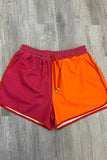 PREORDER - M-3X Jess Lea Pink And Orange Drawstring Everyday Shorts