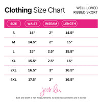 PREORDER - Jess Lea Well Loved Ribbed Skort - Red