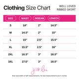 PREORDER - Jess Lea Well Loved Ribbed Skort - Red